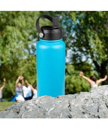 FLORAPELL Straw Lid for Hydro Flask Wide Mouth Bottles - Black | Fits 32/40oz | Replacement Cap with Straw & Flex Handle - Buy Online on SooperMarket.com