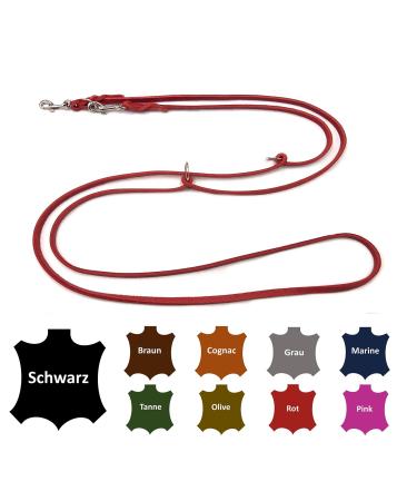 Dog liner Small dogs / large dogs 2m / 2.40m / 2.80m / 3.50m / 5m Double linen adjustable (2.40m x 8mm red) 2.40m x 8mm red