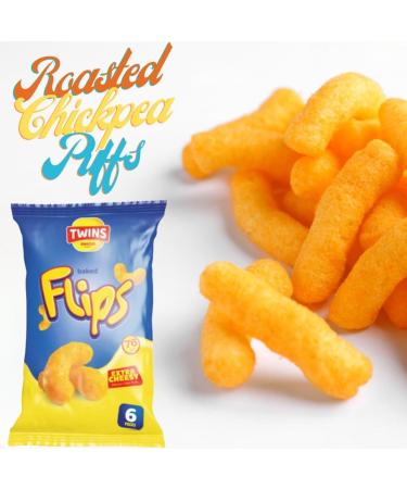 Twins Snacks Baked Puffs - Crunchy and Flavorful Snack Bites for Every Occasion - On-the-go Munchies - Anytime & Anywhere Eat - Enjoy at Home School Work (Pack of 3 Flips (Extra Cheesy)) Flips (Extra Cheesy) 100.00 g (Pack of 3) - Buy Online on SooperMarket.com
