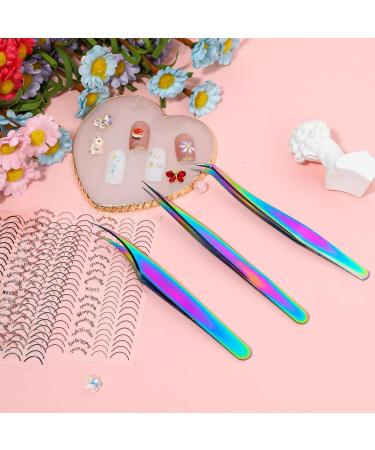 3Pcs Eyelash Extension Tweezers Set - Straight & Curved Styles for Classic Individual Extensions - Buy Online on SooperMarket.com