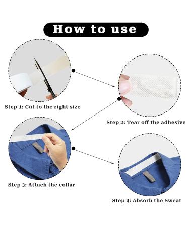 Disposable Self-Adhesive Collar Protectors for Shirt - Sweat & Stain Protection - Buy Online on SooperMarket.com