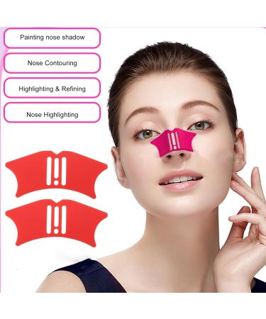 Shop Nose Shadow Template - Silicone Contour Tool & Makeup Set for Perfect Contours (Rose Red & Red - Buy Online on SooperMarket.com