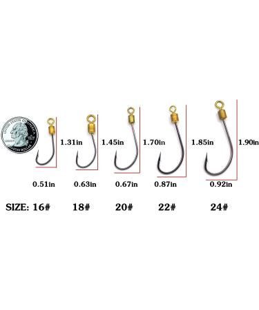 Fishing Hook with Leader 5 Hooks Fishing Rig - 7 Strands Nylon Coated Leader | Swivel Snap Hooks | 18# 1 Hook Rig - Buy Online on SooperMarket.com