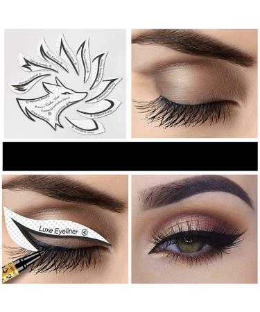 Premium 12 Style Eye Make-Up Template Stickers | Professional Eyeshadow & Eyeliner Tools | International Shipping Available - Buy Online on SooperMarket.com