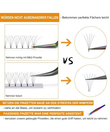 Shop Volume Eyelash Extensions | C & D Curl Russian Fans | 3D & 5D Technology | 0.07/0.10mm Thickness | 12 Rows Per Tray - Buy Online on SooperMarket.com