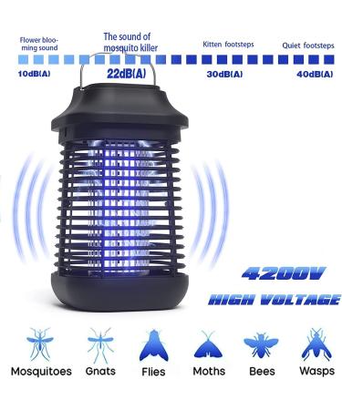 2-in-1 Bug Zapper: High-Powered Waterproof Mosquito Killer - 4200V Electronic Lamp for Home & Garden - Buy Online on SooperMarket.com