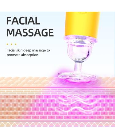 Sonic Facial Cleansing Brush - Waterproof Rechargeable Silicone Face Scrubber for Men & Women - Portable Electric Exfoliating Massager - Yellow - Buy Online on SooperMarket.com
