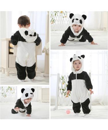 Doladola Baby Panda Hooded Romper | Toddler's Animal Onesie Jumpsuit 18-24 Months - Buy Online on SooperMarket.com