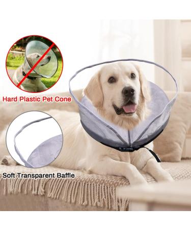 Petyoung Inflatable Dog Cone XL - Anti-Licking Baffle for Dogs After Surgery - Soft Cone for Small, Medium, and Large Breeds (Neck 19-25 in) - Buy Online on SooperMarket.com