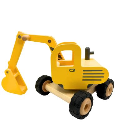 Goki 55898 excavator vehicle made of wood
