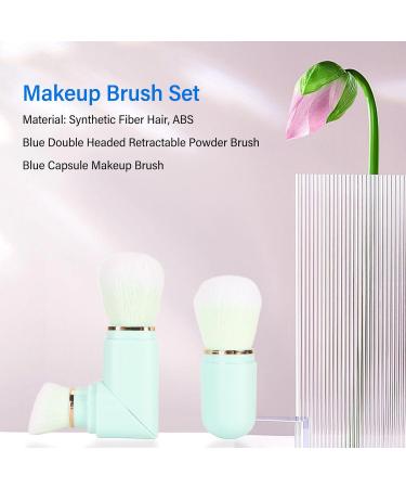 Portable Makeup Brush Set Double Head Retractable Brush with 360 Degree Rotating Handle Soft Synthetic Bristles for Thickened Die Casting for Durability - Buy Online on SooperMarket.com
