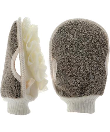 Double-Sided Bath Peeling Glove | Shower Scrubber & Luffa Sponge for Dead Skin Removal | Soft & Effective Exfoliation - Buy Online on SooperMarket.com
