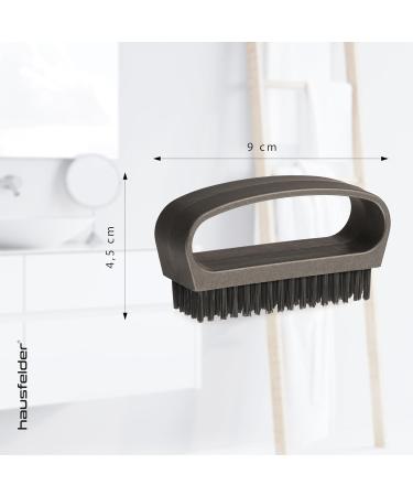 Hausfelder hand brush nail brush with handle nail cleaner brush hard nail scrubbing brush cleaning brush set of 4 black anthracite matt set of 4 Black - Buy Online on SooperMarket.com