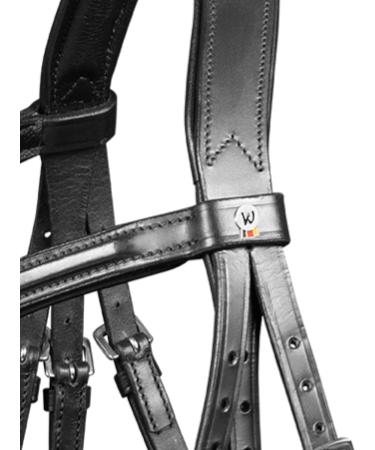 WALDHAUSEN X-Line Standard Bridle Canc n - Black Stainless Steel for Thoroughbreds & Cobs | International Shipping Available - Buy Online on SooperMarket.com