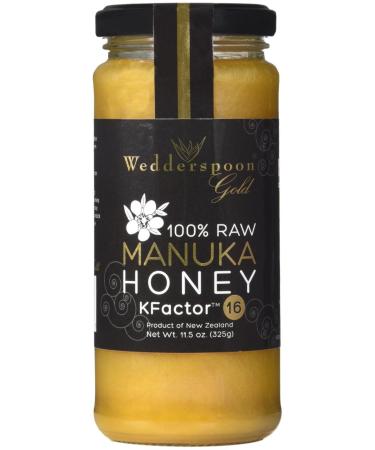 Wedderspoon 100% Raw Manuka Honey - KFactor 16 - 11.5 Ounces