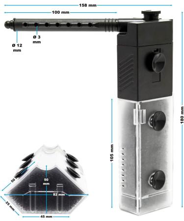Buy SunSun JP-092 Internal Filter - 250 L/h Corner Pump for Aquariums up to 40L | Efficient & Quiet Aquarium Filter - Buy Online on SooperMarket.com