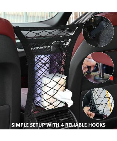 Car Seat Organizer| Elastic Storage Net| Mesh Bag for Car Boot| Backseat Barrier for Pets and Kids - Buy Online on SooperMarket.com