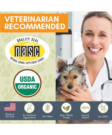 Wholistic Pet Organics Organic Spirulina Powder for Dogs - 4 Oz Superfood Multivitamin Supplement - Buy Online on SooperMarket.com