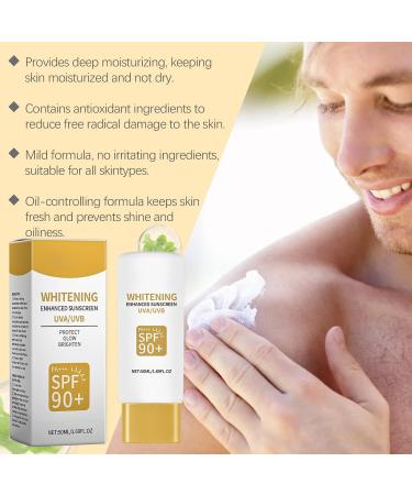 Enhanced Sunscreen Spf 90+ PA+++ Face Sun Cream Sun Lotion Factor 90 Sun Cream Spf Moisturiser Face Sunscreen Natural Sunscreen High Protection Against UVA & UVB for All Skin Types - Buy Online on SooperMarket.com
