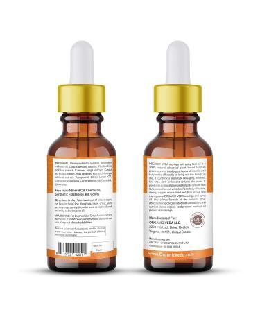 Organic Veda Moringa Anti-Aging Face Oil 1.7 fl oz - Age-Defying Moisturizer with Pure Moringa Seeds, Amla, Turmeric & Rose - Buy Online on SooperMarket.com