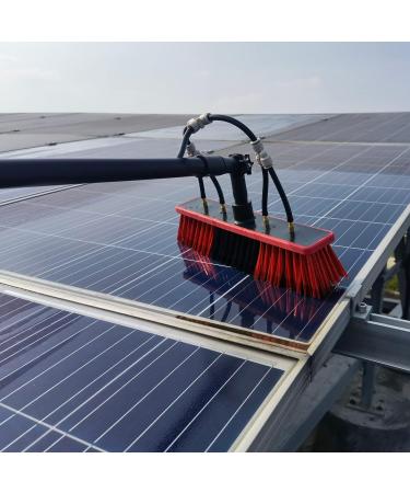 photovoltaic cleaner Window Cleaning Pole Kit Water Fed Pole Kit Window Cleaning Pole Water Fed Telescopic Brush Extendable Cleaner Conservatory Roof 55cm Brush Head 9M/30FT - Buy Online on SooperMarket.com