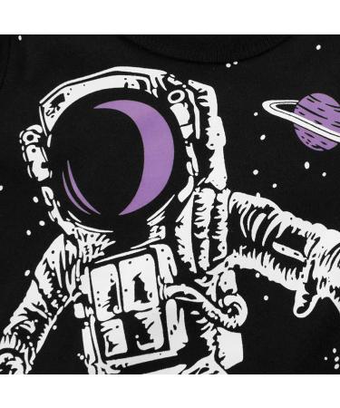 Kids Black Galaxy Spaceman Print Long Sleeve T-Shirt for Toddler Boys & Girls 4-5T - Buy Online on SooperMarket.com