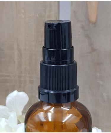 AVALON 100ml Amber Glass Bottles with Black Treatment Pump Pack of 2 Sold Empty - Create Luxury Homemade Personalized Spa Products Aromatherapy Ready Containers Refillable and Durable - Buy Online on SooperMarket.com