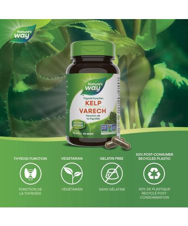 Nature's Way Kelp Thyroid Support 100 Vegetarian Capsules 100 count (Pack of 1) - Buy Online on SooperMarket.com