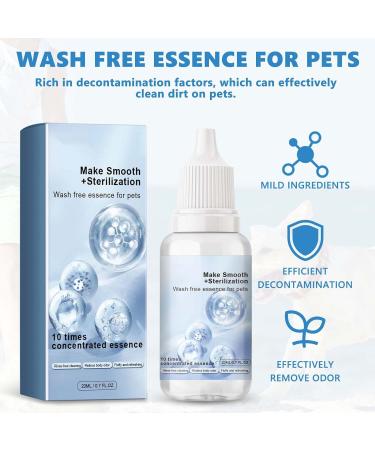Wash Free Essence for Pets - 20ml Natural Leave-in Conditioner for Cats Dogs Cat Dog Detangling Spray Tangle Remover Leave in Conditioner for Pets Detangler Safe and Effective (1PC) - Buy Online on SooperMarket.com