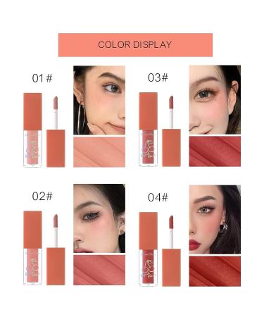 Gireatick 4 Colors Liquid Cream Blush Set - Velvet Mousse Texture for Cheeks, Eyes & Lips | Waterproof, Lightweight & Easy Blending Formula for Natural Looking Flush - Women & Girls - Buy Online on SooperMarket.com