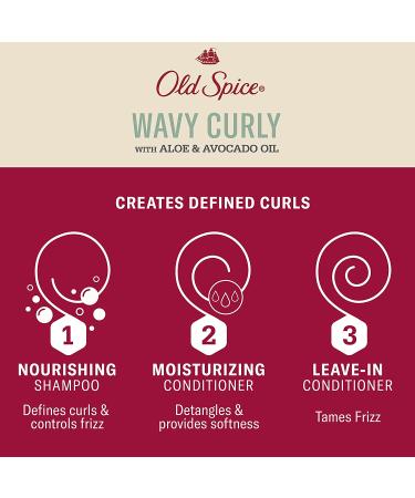 Old Spice Men's Wavy Curly Hair Care Set - Shampoo, Conditioner & Leave-in Conditioner Bundle - Buy Online on SooperMarket.com