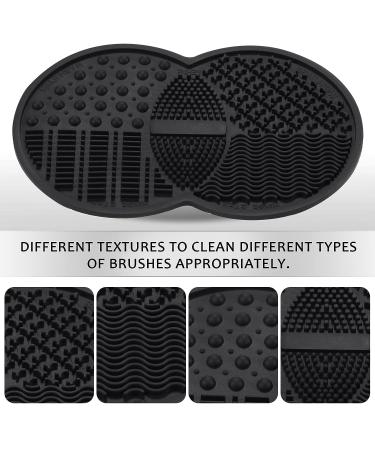 Norate Makeup Brush Cleaner Set - Silicone Cleaning Mat & Cleanser for Brushes and Tools | Stocking Stuffers for Women - Black - Buy Online on SooperMarket.com