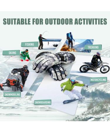 Winter Ski Gloves - Jogoo 3M Thinsulate Snowboard Gloves for Men and Women | Touchscreen, Waterproof & Windproof with Pocket | Large Size - Buy Online on SooperMarket.com