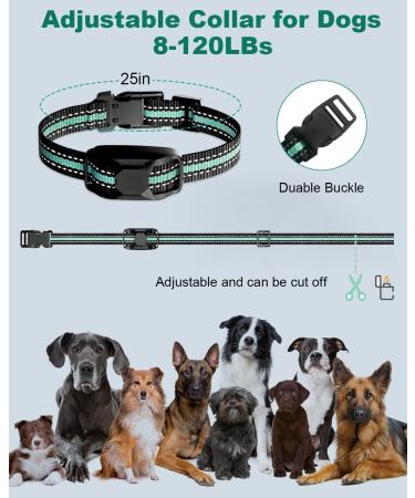 Dog Training Collar with 3300Ft Remote Range 3 Training Modes Sound/Vibration/Strong Vibration Security Lock IP67 Waterproof & Rechargeable Anti Barking Collar for Large Medium Small Dogs (GREEN) - Buy Online on SooperMarket.com