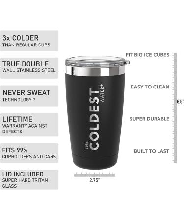 Coldest 20 oz Stainless Steel Vacuum Insulated Tumbler with Sliding Lid - Fusion Blue - Buy Online on SooperMarket.com