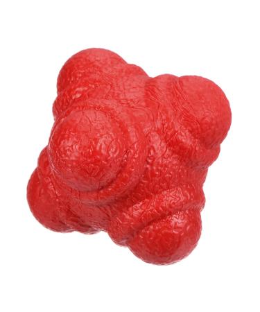 PATIKIL Bounce Reaction Balls, Coordination Training Ball Agility Trainer TPR Low Difficulty for Speed Reflex Red