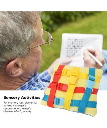 Dementia Activities Pillow Elderly Dementia Pillow Sensory Buckle Cushions Sensory Buckle Pillow Fine Motor Development Anxiety Relief Calming Comforting Activities for Adults - Buy Online on SooperMarket.com