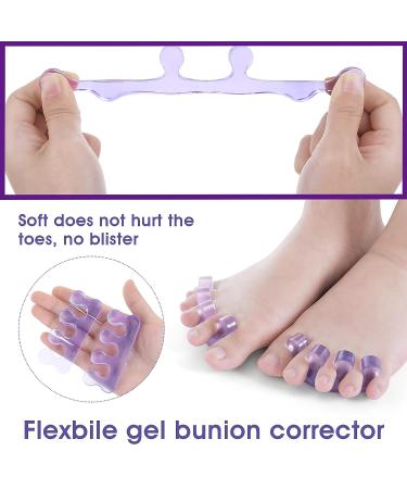 Sibba 2 Pairs Gel Toe Separators for Overlapping Toes, Bunions, Hammer Toe - Foot Pain Relief | Style A - Buy Online on SooperMarket.com