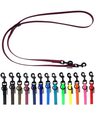 Biothane Dogeline Black Hook adjustable for small dogs / large dogs 2m / 2.40m / 2.80m / 3.50m / 5m (bordeaux 2.40m x 13mm) 2.40m x 13mm bordeauxx