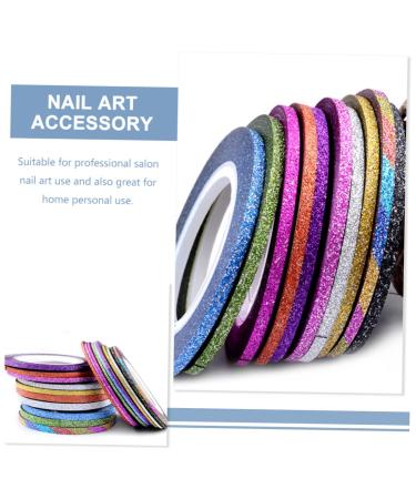 Beavorty 90 Pcs Adhesive Line Sticker Washi Tape Dispenser Nail Decor Nail Tape Strip Adhesive Epoxy Nail Art Stickers Nail Strip Tape Gold Powder Gold and Silver Thread Optional - Buy Online on SooperMarket.com
