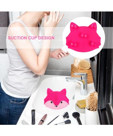 KALLORY Silicone Makeup Applicator & Brush Cleaner Pad - Fox Shaped Cosmetic Scrubber Tool for Effortless Makeup Brush Cleaning - Buy Online on SooperMarket.com