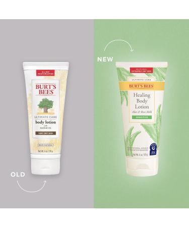 Burt's Bees Ultimate Care Healing Body Lotion - Aloe & Rice Milk for Sensitive Skin | 98.8% Natural | 6oz - International Shipping Available - Buy Online on SooperMarket.com