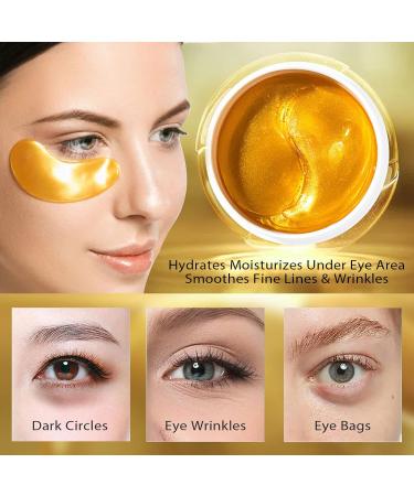 SBHEANGBA 24K Gold Under Eye Mask - 30 Pairs | Dark Circles, Anti-Wrinkle, Puffy Eyes Treatment | Hydrating Gel Pads for Fine Lines | Skin Care - 170.0g - Buy Online on SooperMarket.com
