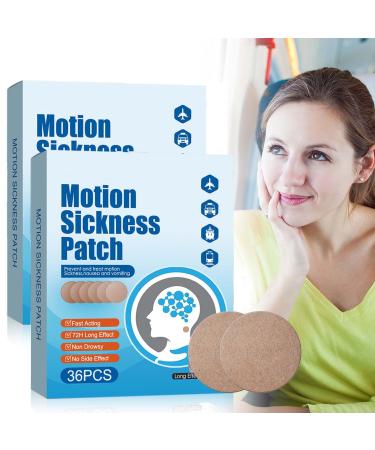 Motion Sickness Patches 72Pcs Tinnitus Relief Patches for Ringing Ears Relief Vertigo and Nausea Due to Travel of Cars Ships Airplanes Trains Suitable for Adults and Children