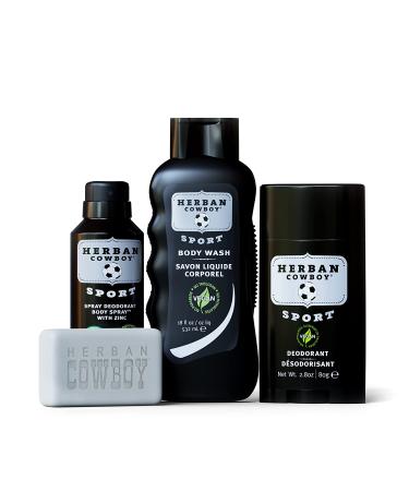 HERBAN COWBOY Sport Dry Spray Deodorant for Men | 2.8 oz | Vegan & Paraben-Free | Infused with Parsley, Rosemary & Sage - Buy Online on SooperMarket.com