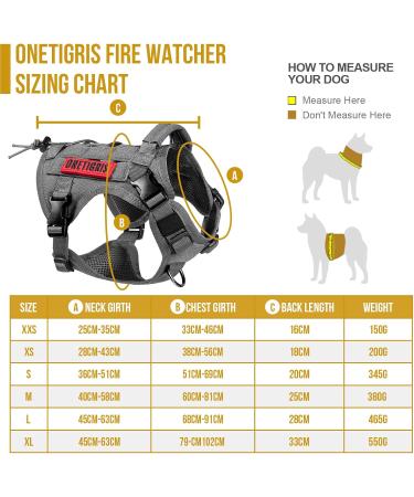OneTigris Tactical Dog Vest | MOLLE Service Dog Harness | 1000D Nylon | Large | Grey - Ideal for Training & Outdoor Adventures - Buy Online on SooperMarket.com