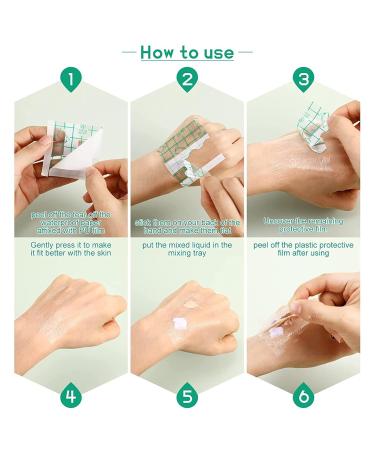 100pcs Makeup Hand Palette - Waterproof PU Film Self-Adhesive Disposable Mixing Palette for Flawless Application - Buy Online on SooperMarket.com
