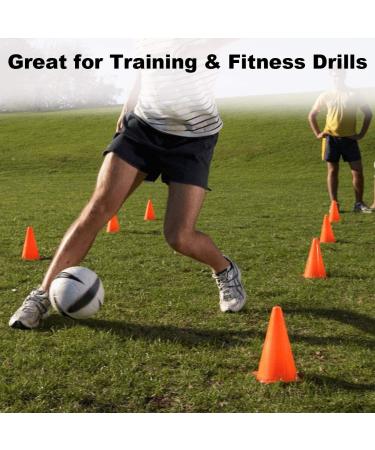 DUNCHATY 40 PCS 7 Inch Plastic Soccer Cones for Agility Training - 4 Colors 40Pack Sports Cones - Buy Online on SooperMarket.com