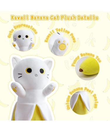 Yamepuia 21 Long Banana Cat Plush Body Pillow - Cute Kawaii Yellow Cat Throw Pillow for Kids - Perfect Gift for Boys and Girls - Buy Online on SooperMarket.com