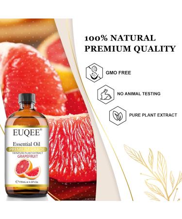 Grapefruit Essential Oil 118mL Pure Grapefruit Oil Large Capacity Essential Oil with Glass Dropper for Diffuser Aromatheraphy DIY Soap (4fl.oz) Classic-15 - Buy Online on SooperMarket.com